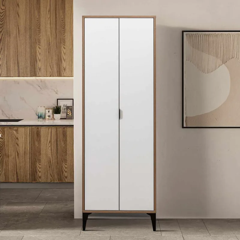 Olyros Garderob 65x190 cm - Vit - Förvaring - Skåp - Köksskåp - Högskåp