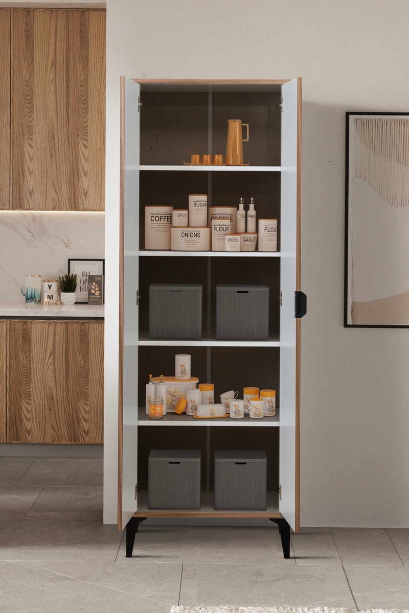 Olyros Garderob 65x190 cm - Vit - Förvaring - Skåp - Köksskåp - Högskåp