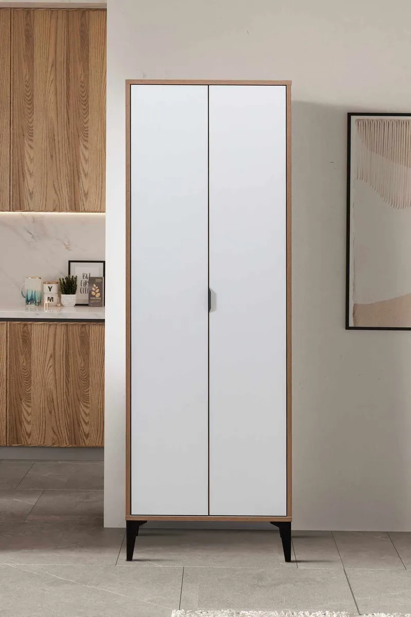 Olyros Garderob 65x190 cm - Vit - Förvaring - Skåp - Köksskåp - Högskåp