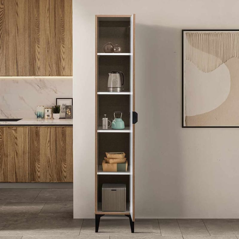 Olyros Högskåp 35x190 cm - Vit - Förvaring - Skåp - Köksskåp - Högskåp