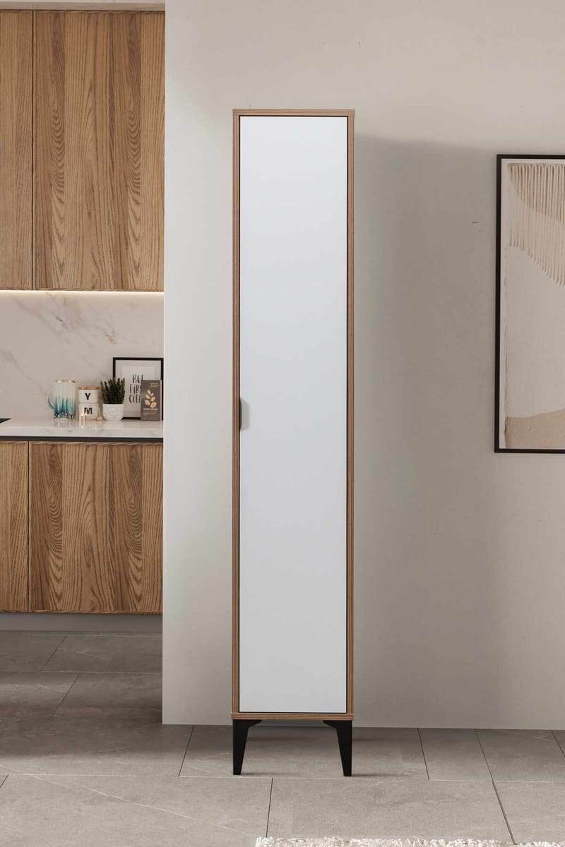 Olyros Högskåp 35x190 cm - Vit - Förvaring - Skåp - Köksskåp - Högskåp