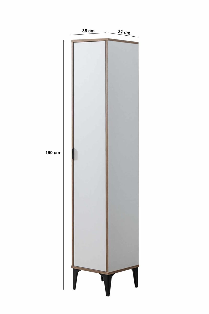 Olyros Högskåp 35x190 cm - Vit - Förvaring - Skåp - Köksskåp - Högskåp