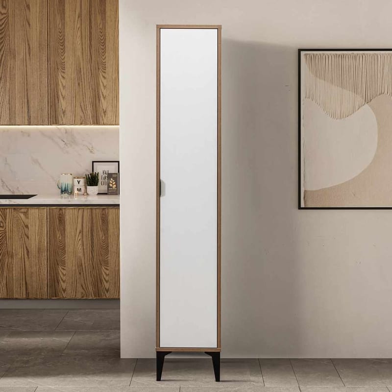 Olyros Högskåp 35x190 cm - Vit - Förvaring - Skåp - Köksskåp - Högskåp