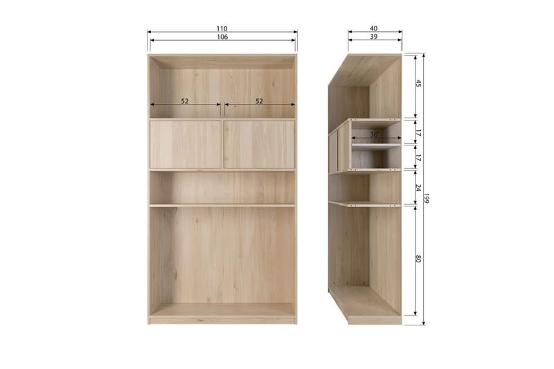 Överskåp Modulär - 199x110x40 cm - Förvaring - Förvaringsmöbler - Byrå