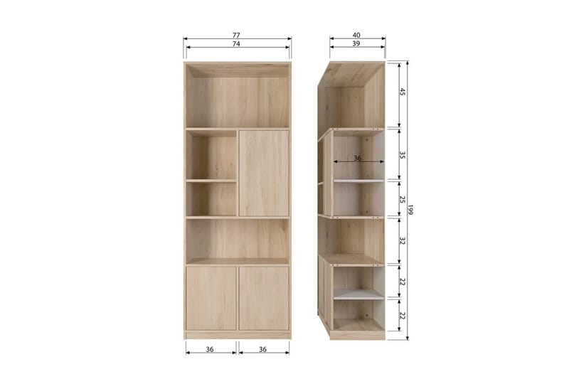 Överskåp Modulär - 199x77x40 cm - Förvaring - Förvaringsmöbler - Byrå