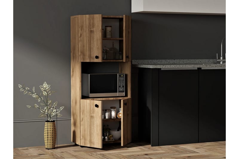 Rinorea Köksskåp 60x140 cm - Brun - Förvaring - Skåp - Köksskåp