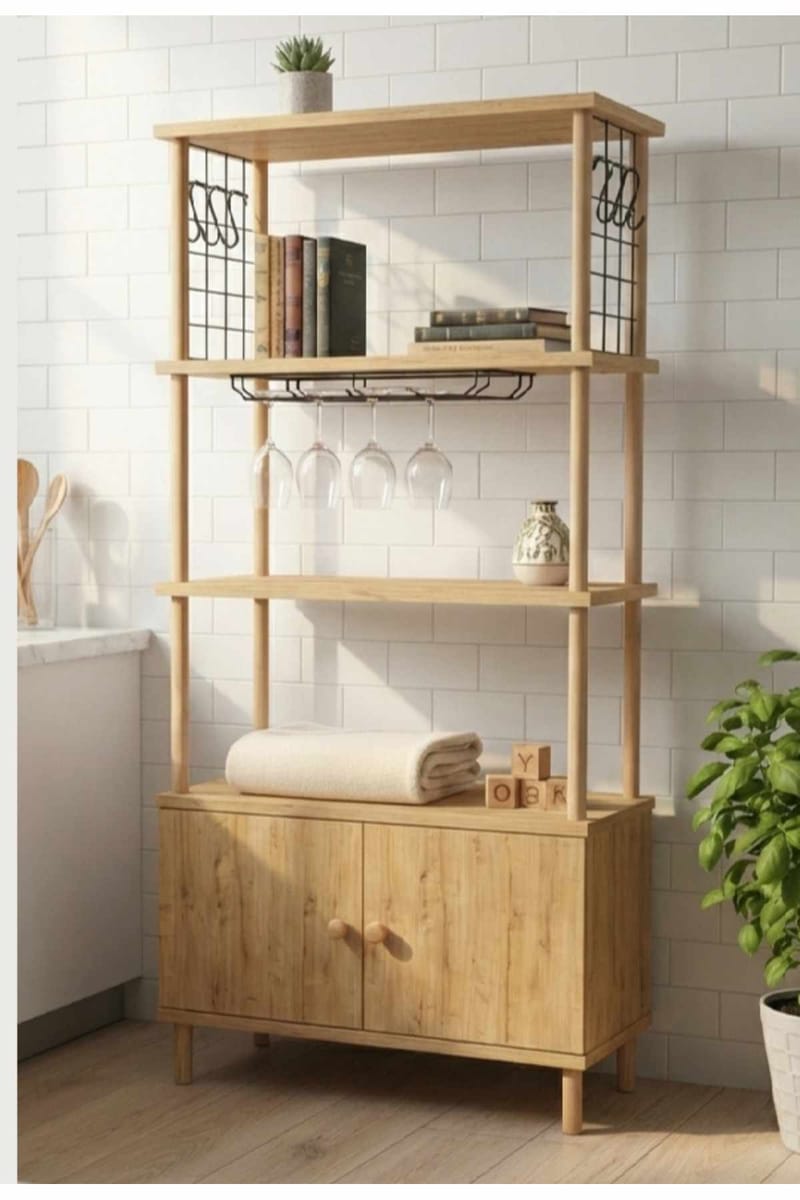 Ryrhyrdhonar Kökskåp 60x140x30 cm - Sapphire Oak - Förvaring - Skåp - Köksskåp - Högskåp