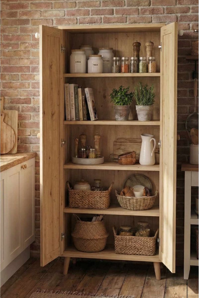 Ryrhyrdhonar Multifunktionsskåp 60x130x30 cm - Sapphire Oak - Förvaring - Skåp - Köksskåp - Högskåp