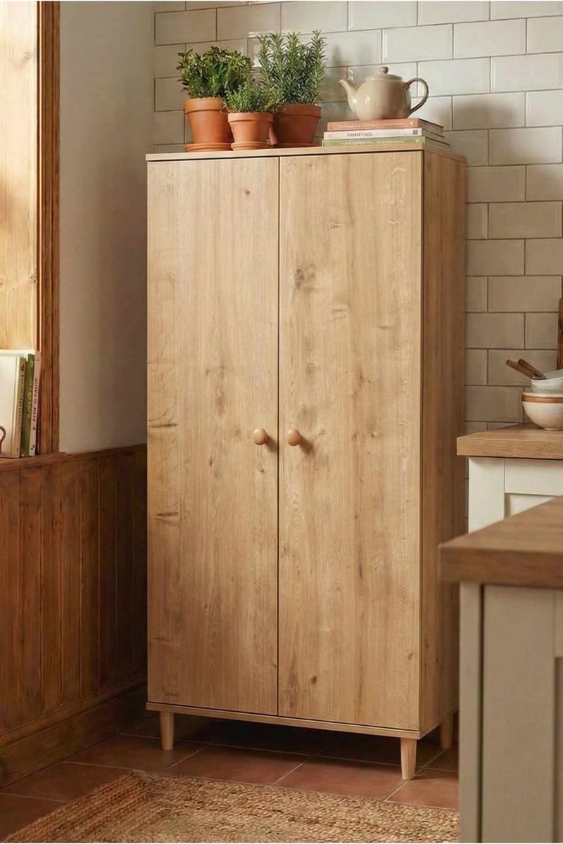 Ryrhyrdhonar Multifunktionsskåp 60x130x30 cm - Sapphire Oak - Förvaring - Skåp - Köksskåp - Högskåp