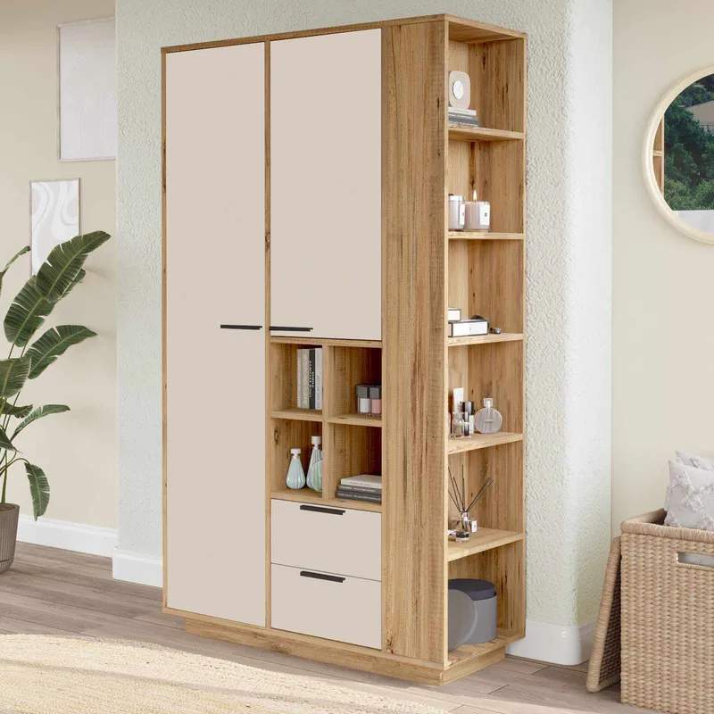Sarnor Multifunktionsskåp 110x190x45 cm - Atlantic Pine - Förvaring - Skåp - Köksskåp - Högskåp