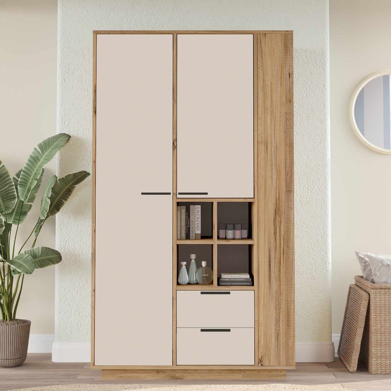 Sarnor Multifunktionsskåp 110x190x45 cm - Atlantic Pine - Förvaring - Skåp - Köksskåp - Högskåp