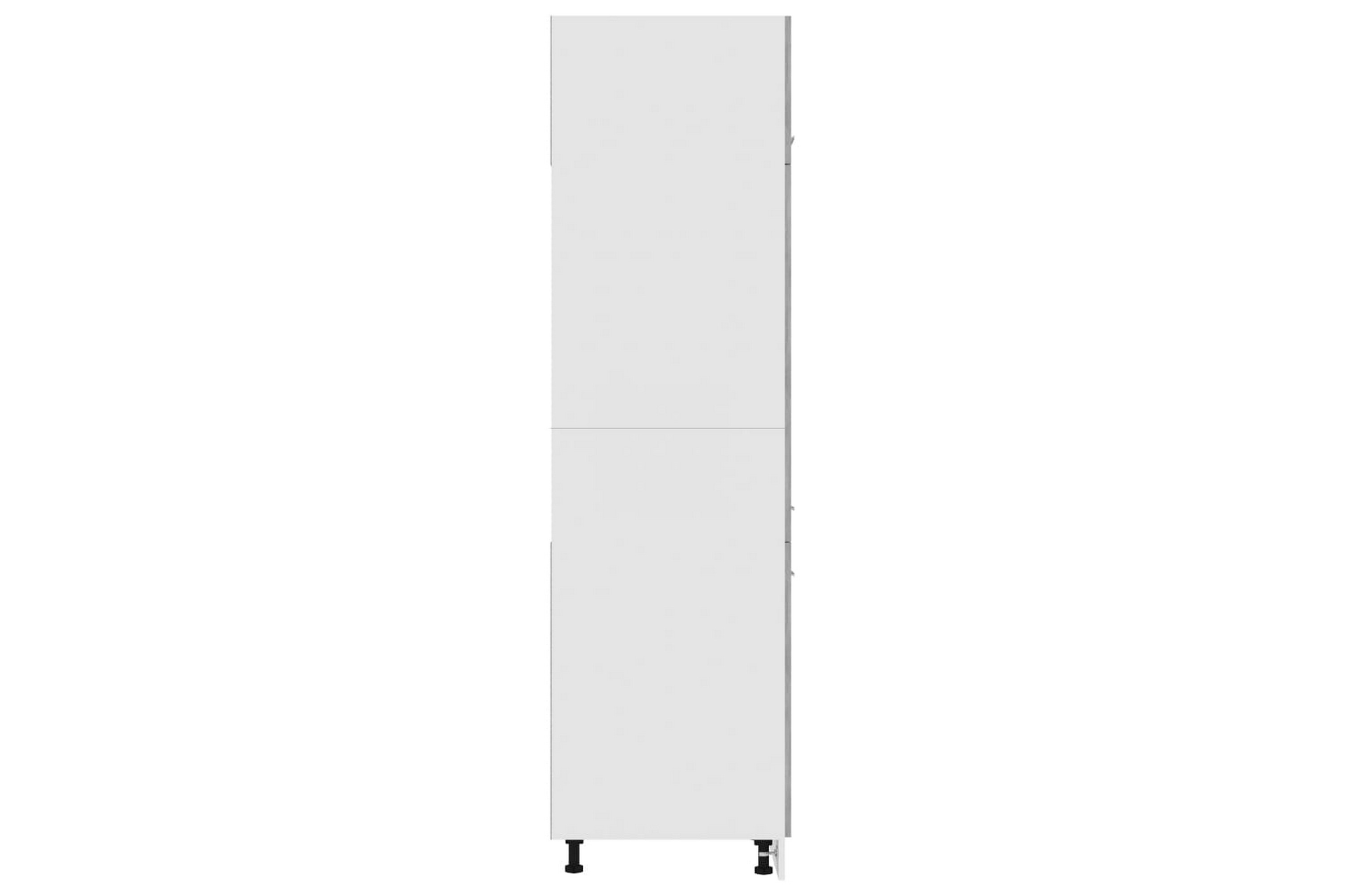 Skåp för kylskåp betonggrå 60x57x207 cm spånskiva – Grå