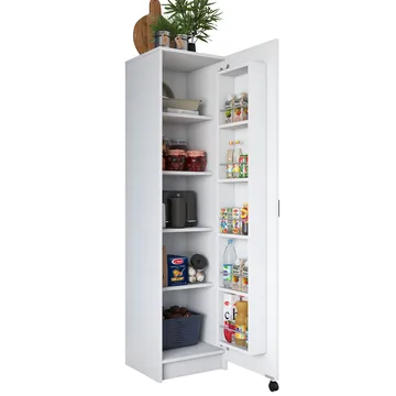 Tavren Multifunktionsskåp 45x180x42 cm - Vit - Förvaring - Skåp - Köksskåp - Högskåp