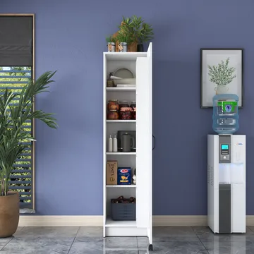 Tavren Multifunktionsskåp 45x180x42 cm - Vit - Förvaring - Skåp - Köksskåp - Högskåp