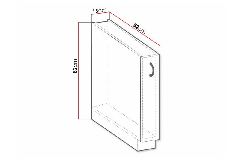 Templemore Köksskåp 15 cm Vit - Köksskåp - Väggskåp