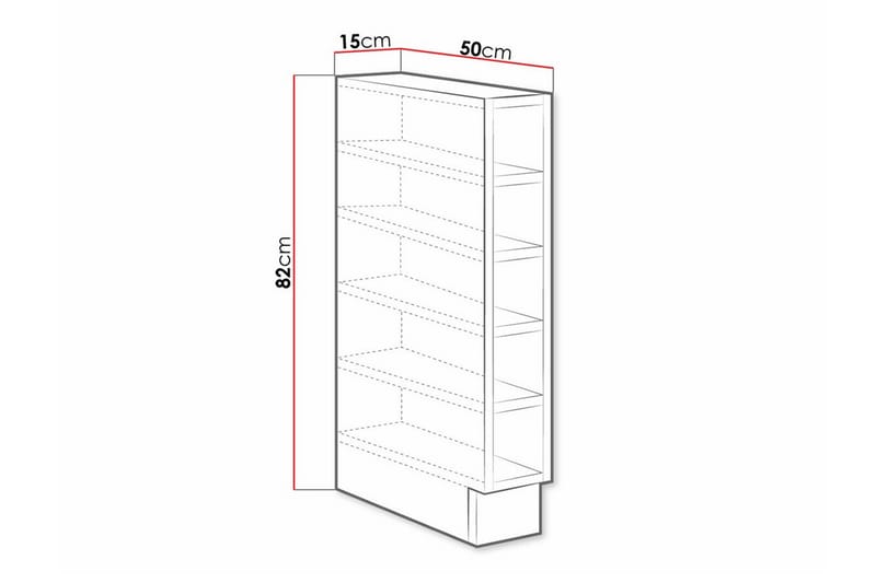 Templemore Köksskåp 15 cm Vit - Förvaring - Skåp - Köksskåp