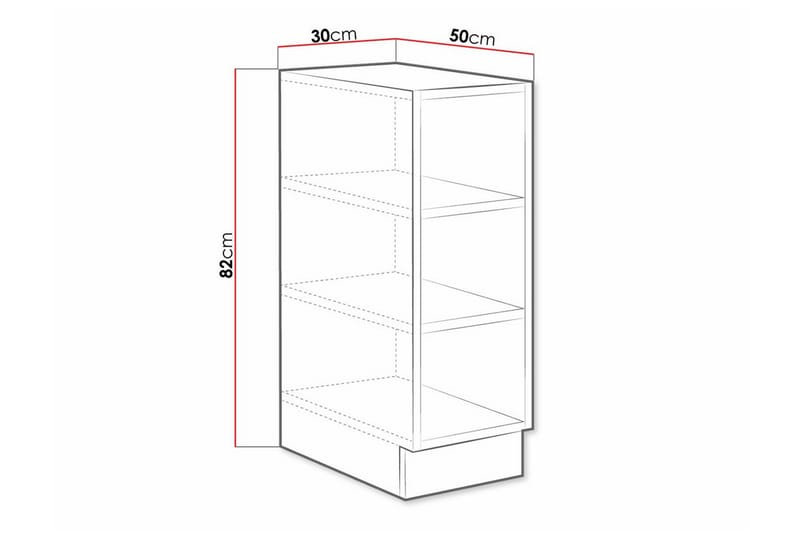 Templemore Köksskåp 30 cm Brun - Förvaring - Skåp - Köksskåp