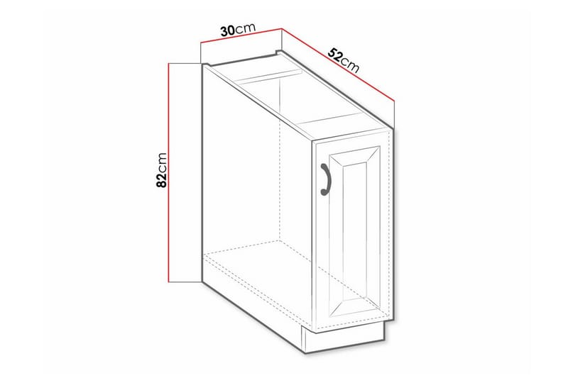 Templemore Köksskåp 30 cm Vit - Förvaring - Skåp - Köksskåp