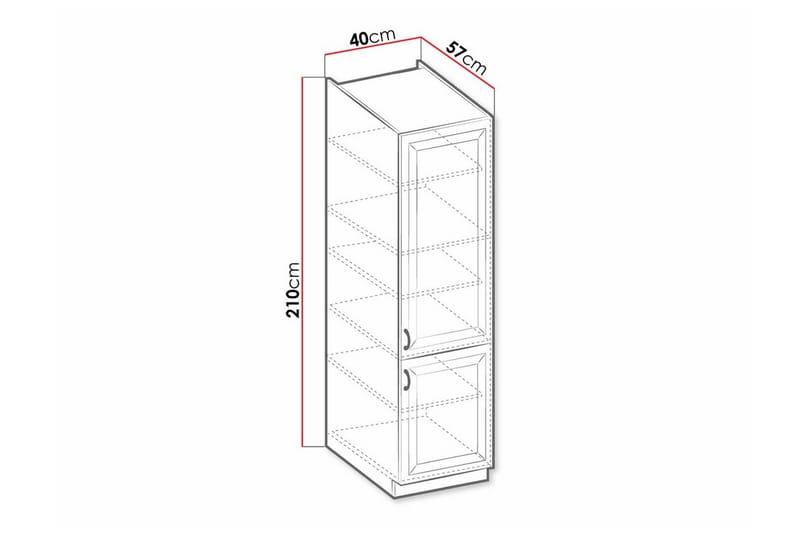 Templemore Köksskåp 40 cm Svart/Trä - Förvaring - Skåp - Köksskåp