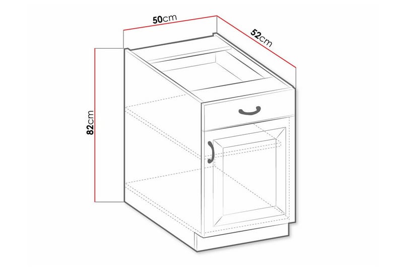Templemore Köksskåp 50 cm Vit - Förvaring - Skåp - Köksskåp