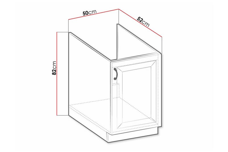 Templemore Köksskåp 50 cm Vit - Förvaring - Skåp - Köksskåp