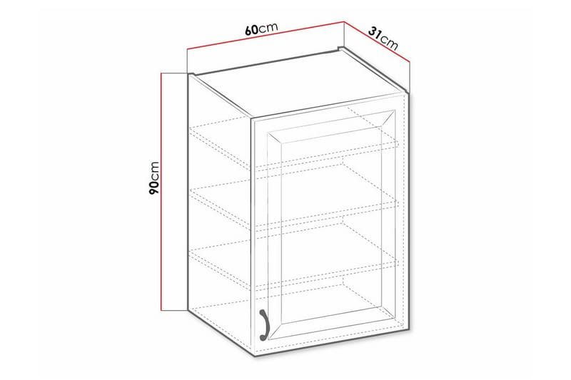 Templemore Köksskåp 60 cm Svart/Trä - Förvaring - Skåp - Köksskåp