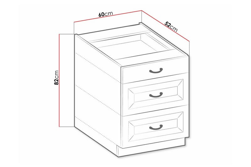 Templemore Köksskåp 60 cm Svartvit - Förvaring - Skåp - Köksskåp