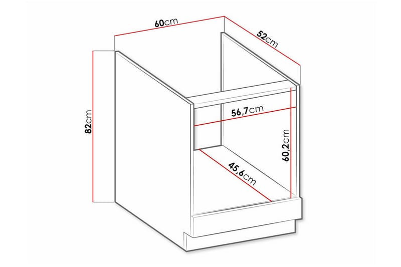 Templemore Köksskåp 60 cm Trä/Vit - Förvaring - Skåp - Köksskåp