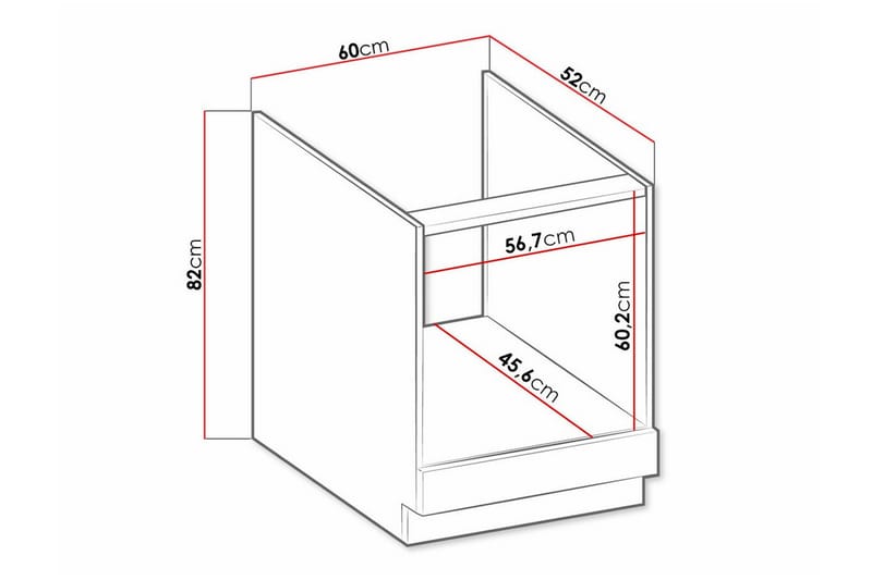 Templemore Köksskåp 60 cm Vit - Förvaring - Skåp - Köksskåp
