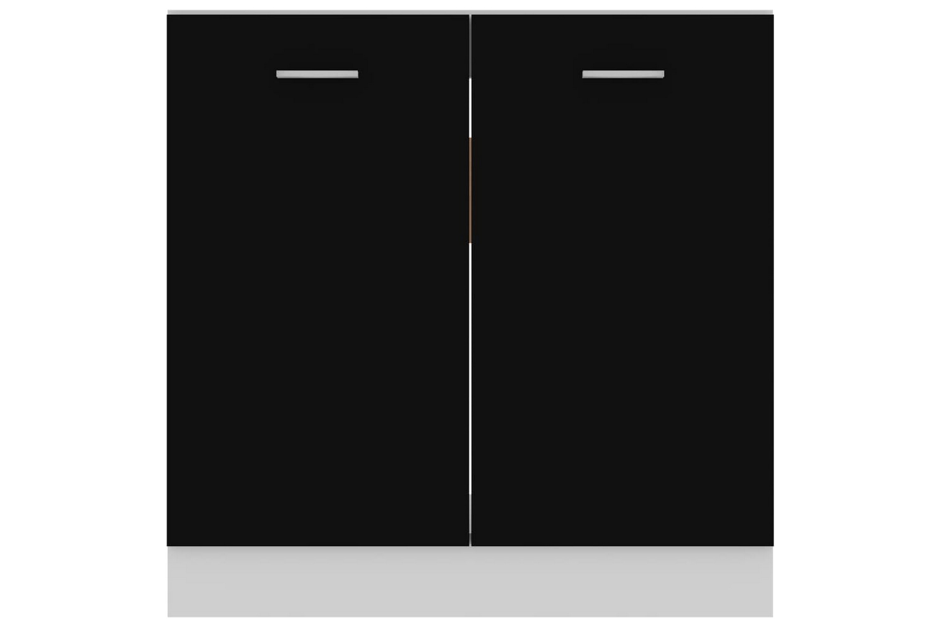 Underskåp för diskho svart 80x46x81,5 cm spånskiva – Svart
