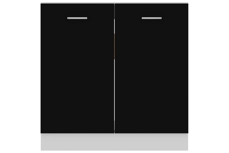 Underskåp för diskho svart 80x46x81,5 cm spånskiva - Svart - Förvaring - Skåp - Köksskåp
