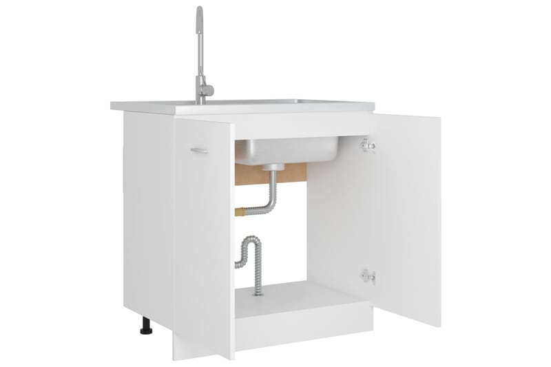 Underskåp för diskho vit 80x46x81,5 cm spånskiva - Vit - Förvaring - Skåp - Köksskåp