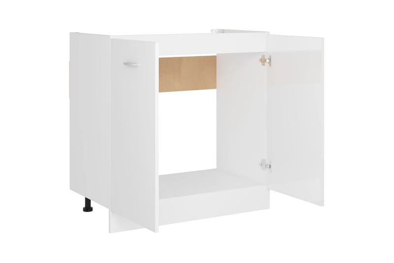 Underskåp för diskho vit högglans 80x46x81,5 cm spånskiva - Vit - Förvaring - Skåp - Köksskåp