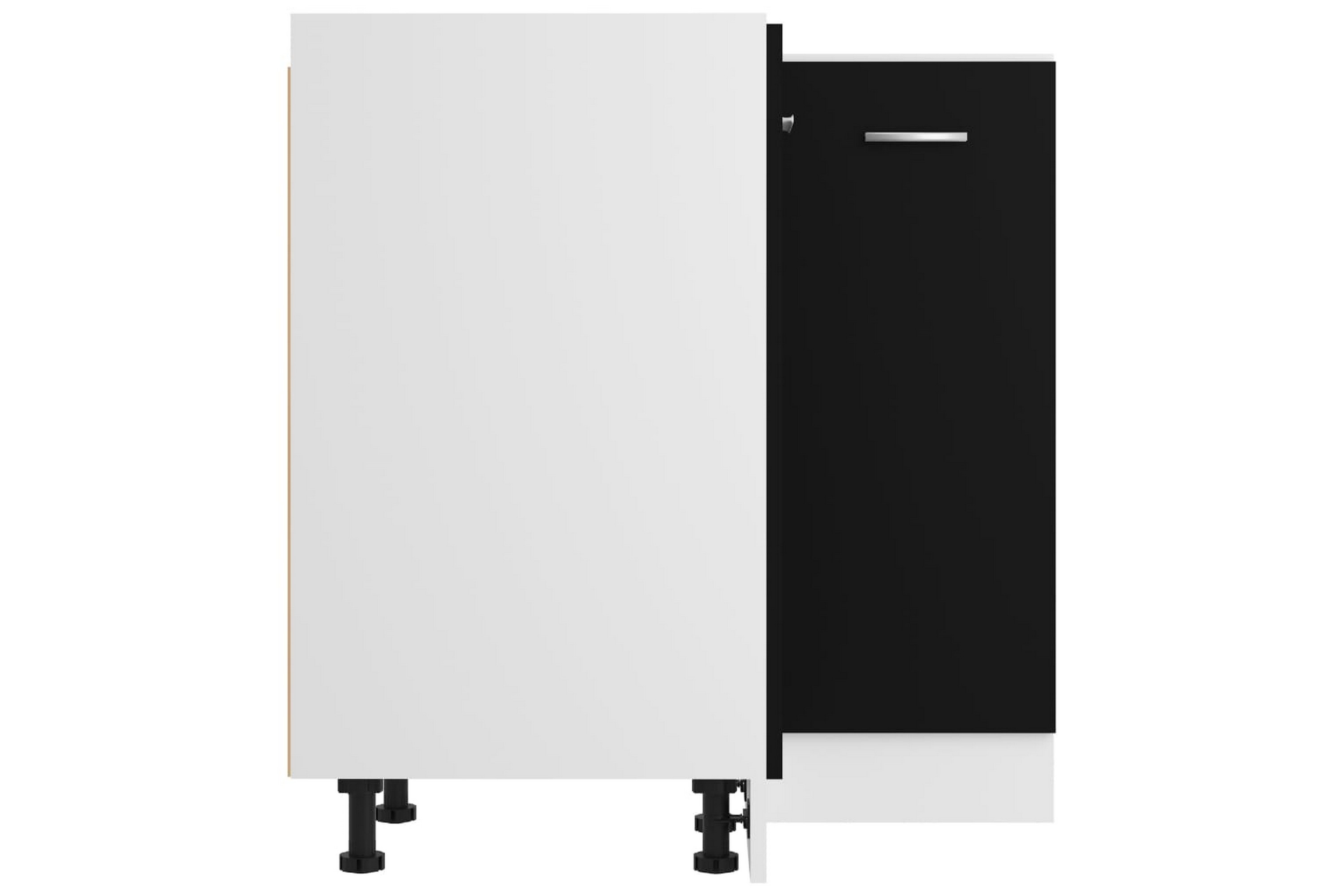 Underskåp hörn svart 75,5×75,5×80,5 cm spånskiva – Svart