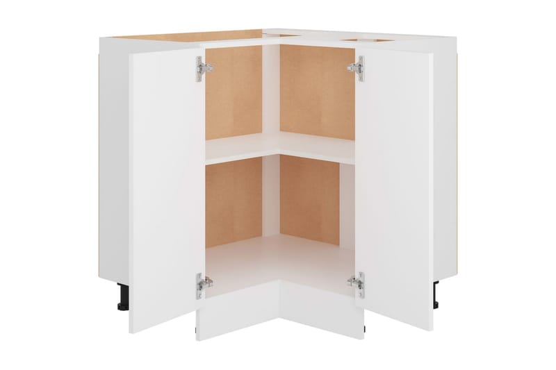 Underskåp hörn vit 75,5x75,5x80,5 cm spånskiva - Vit - Förvaring - Skåp - Köksskåp