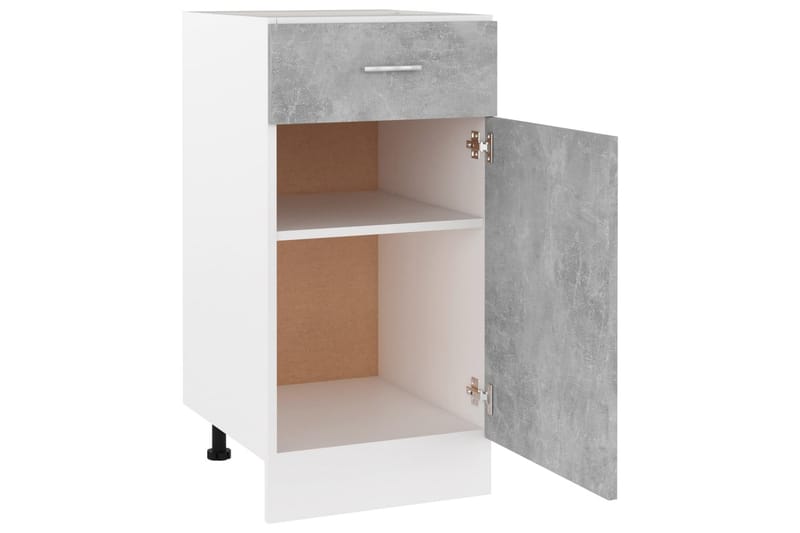 Underskåp med låda betonggrå 40x46x81,5 cm spånskiva - Grå - Köksskåp - Väggskåp