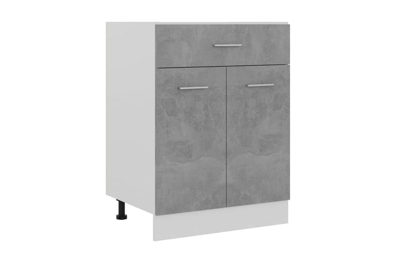 Underskåp med låda betonggrå 60x46x81,5 cm spånskiva - Grå - Förvaring - Skåp - Köksskåp