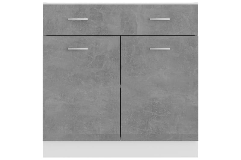 Underskåp med låda betonggrå 80x46x81,5 cm spånskiva - Grå - Förvaring - Skåp - Köksskåp