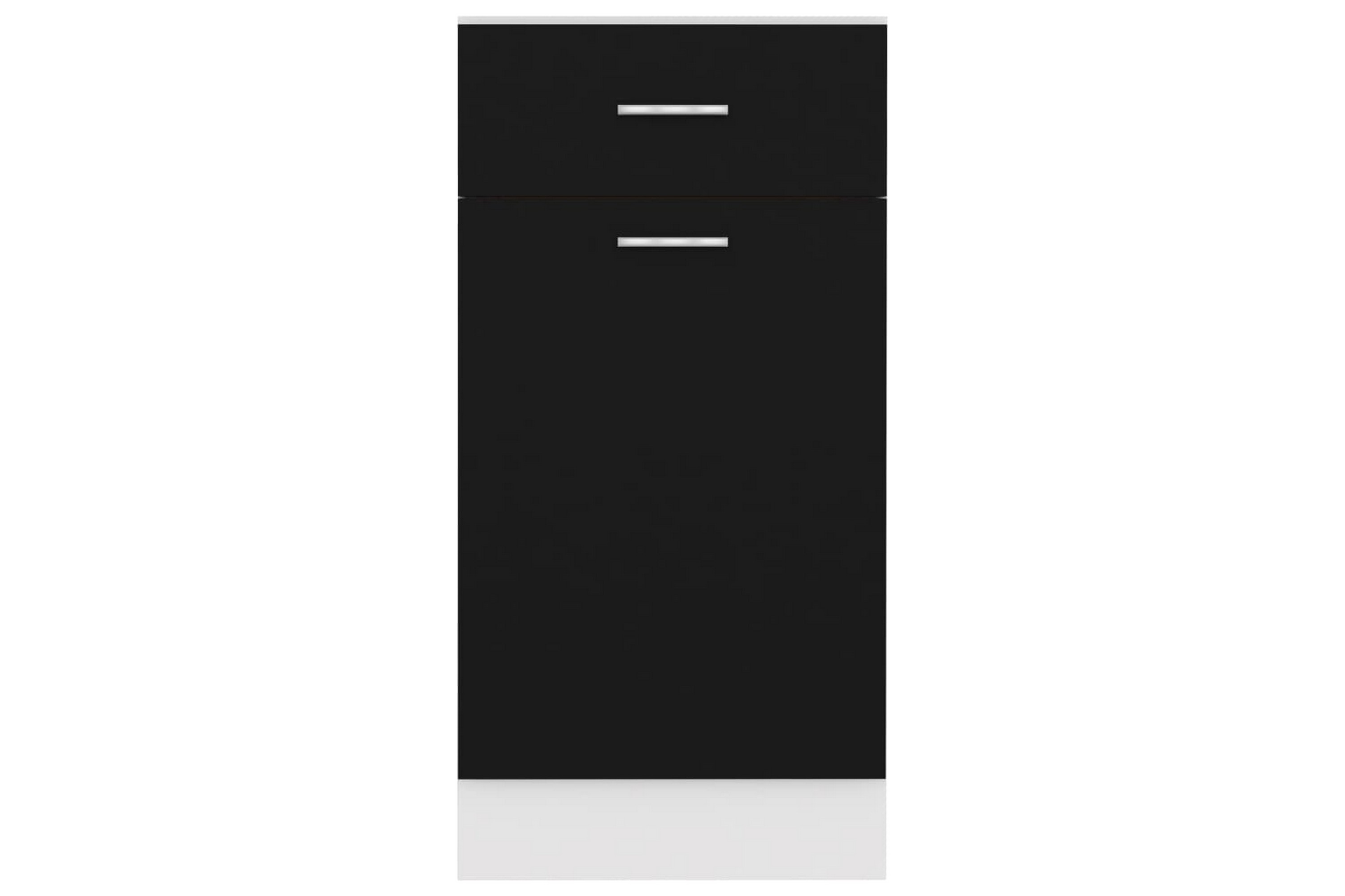 Underskåp med låda svart 40x46x81,5 cm spånskiva – Svart