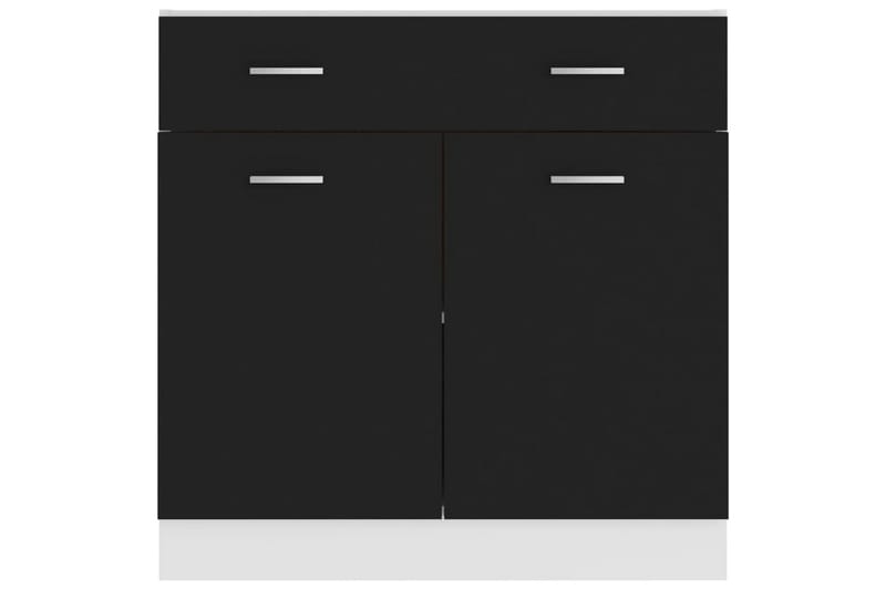 Underskåp med låda svart 80x46x81,5 cm spånskiva - Svart - Förvaring - Skåp - Köksskåp