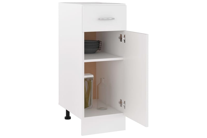 Underskåp med låda vit 30x46x81,5 cm spånskiva - Vit - Förvaring - Skåp - Köksskåp