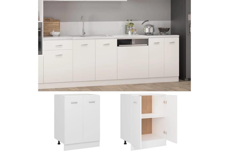 Underskåp vit 60x46x81,5 cm spånskiva - Vit - Förvaring - Skåp - Köksskåp