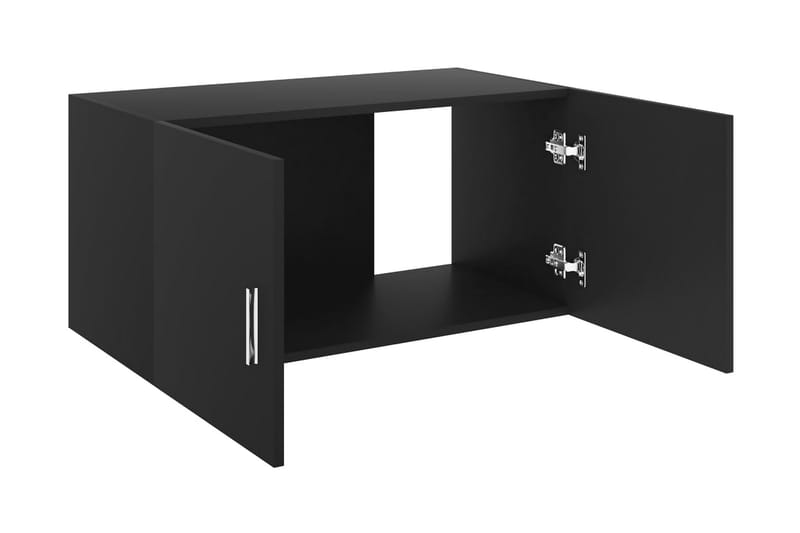 Väggmonterat skåp svart 80x39x40 cm spånskiva - Svart - Förvaring - Skåp - Köksskåp