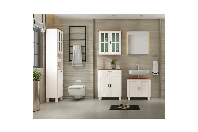 Väggskåp Alby Vit/Honung - Vit/Honung - Förvaring - Skåp - Köksskåp