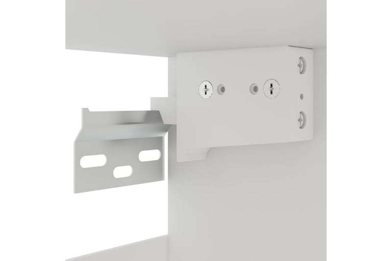 Väggskåp med glasdörrar vit 80x31x60 cm spånskiva - Vit - Förvaring - Skåp - Köksskåp