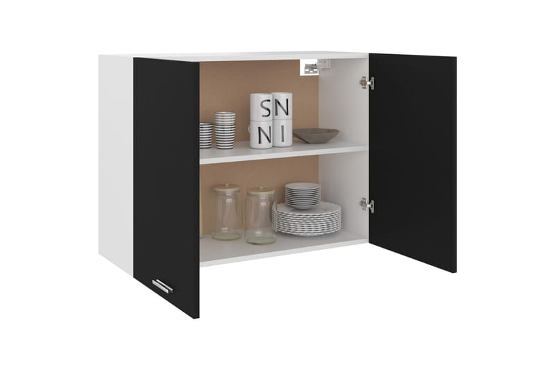 Väggskåp svart 80x31x60 cm spånskiva - Svart - Förvaring - Skåp - Köksskåp