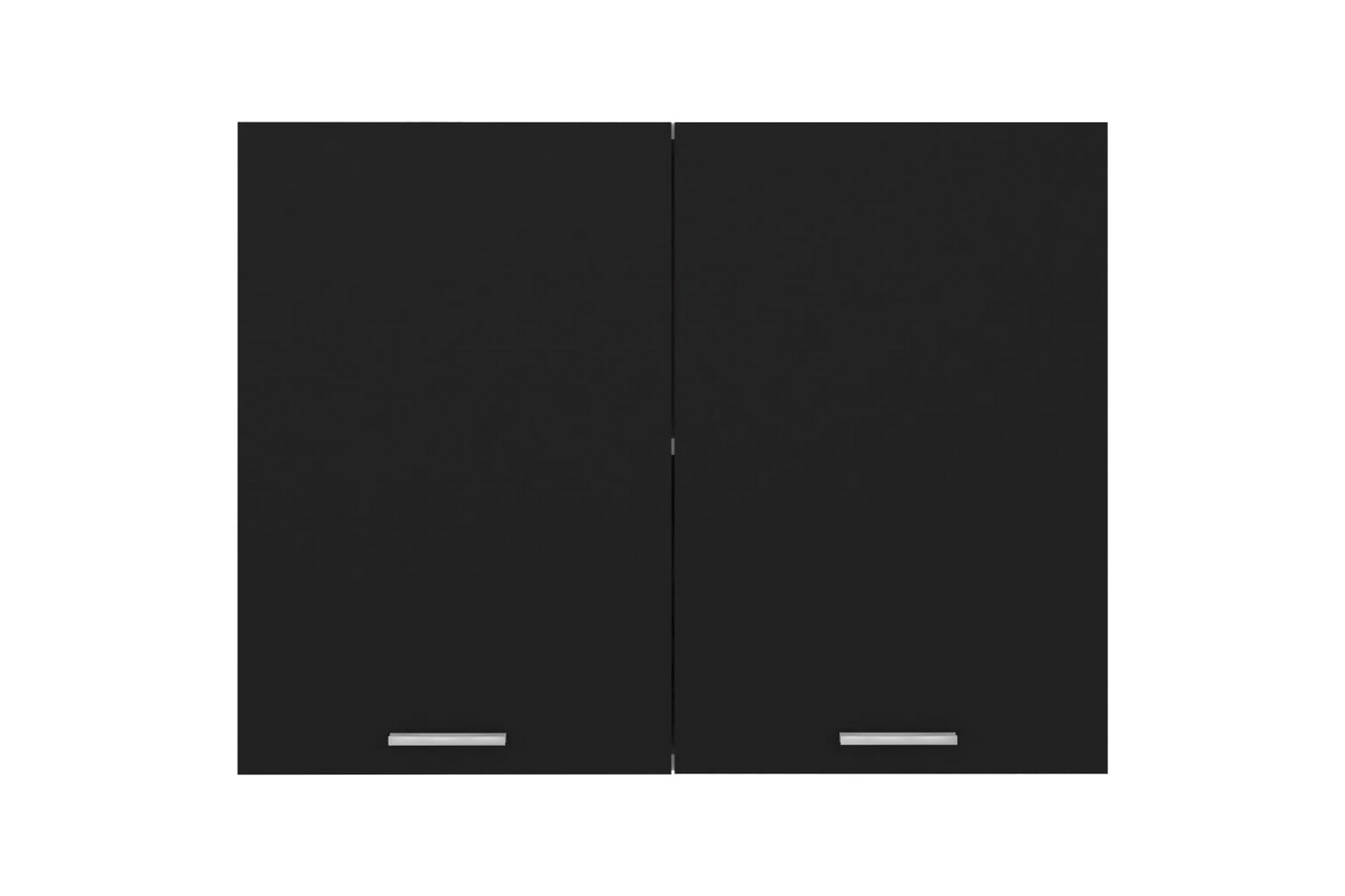 Väggskåp svart 80x31x60 cm spånskiva – Svart