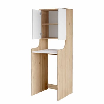 Valren Tvättmaskinsskåp 64,8x181x33,8 cm - Naturlig och vit - Förvaring - Skåp - Köksskåp - Högskåp