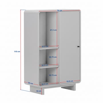 Zavio Multifunktionsskåp 70x110x34 cm - Sepet Oak - Förvaring - Skåp - Köksskåp - Högskåp