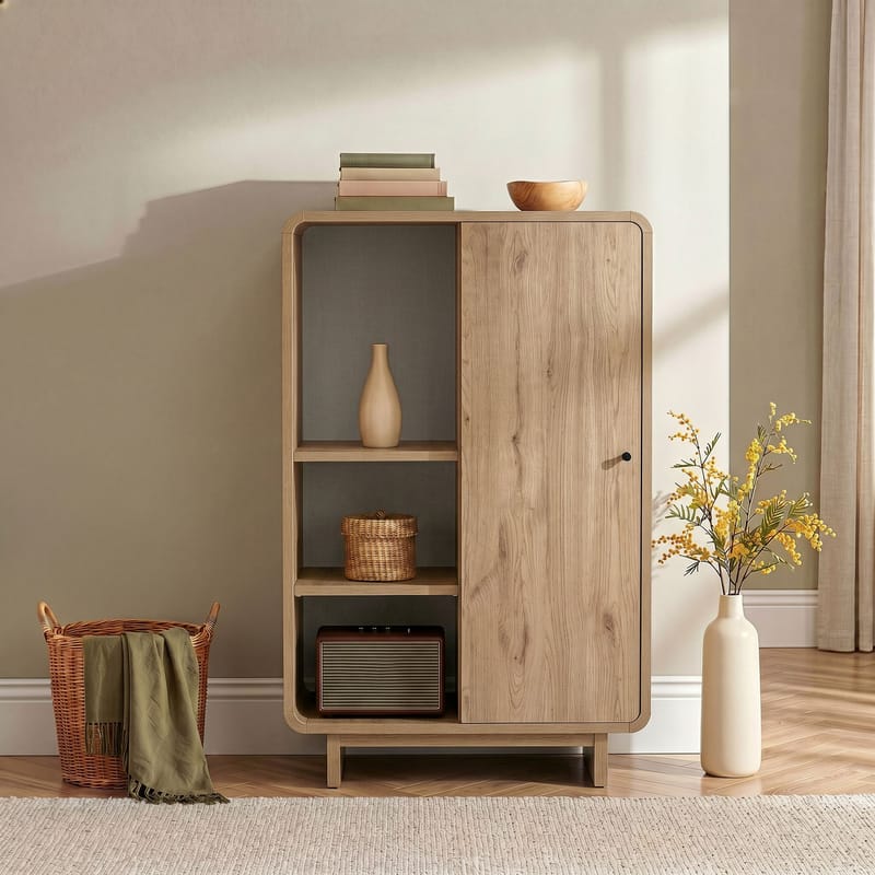 Zavio Multifunktionsskåp 70x110x34 cm - Sepet Oak - Förvaring - Skåp - Köksskåp - Högskåp
